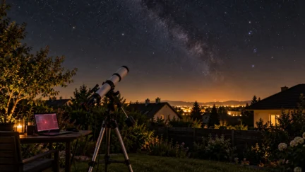 Shooting the Orion Nebula from a light-polluted backyard